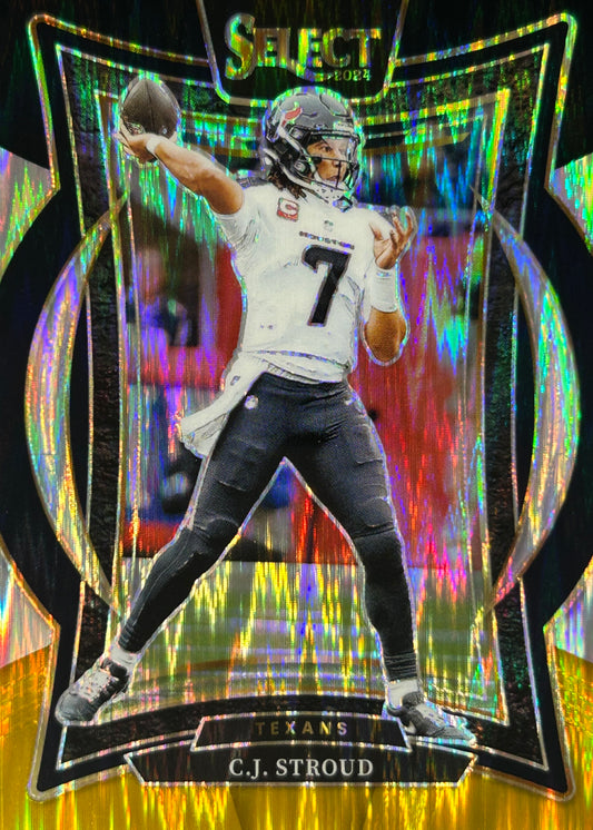 CJ Stroud Select Black Yellow Shock Texans