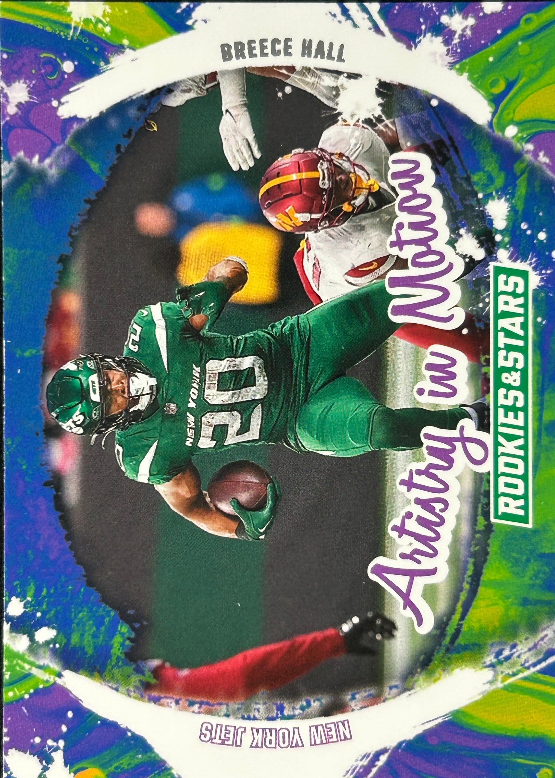 Breece Hall Artistry in Motion Jets Sports Card