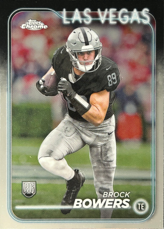 Brock Bowers Topps Chrome Rookie Raiders