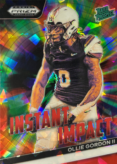 Ollie Gordon III Prizm Draft Instant Impact Red Ice Rookie Dolphins