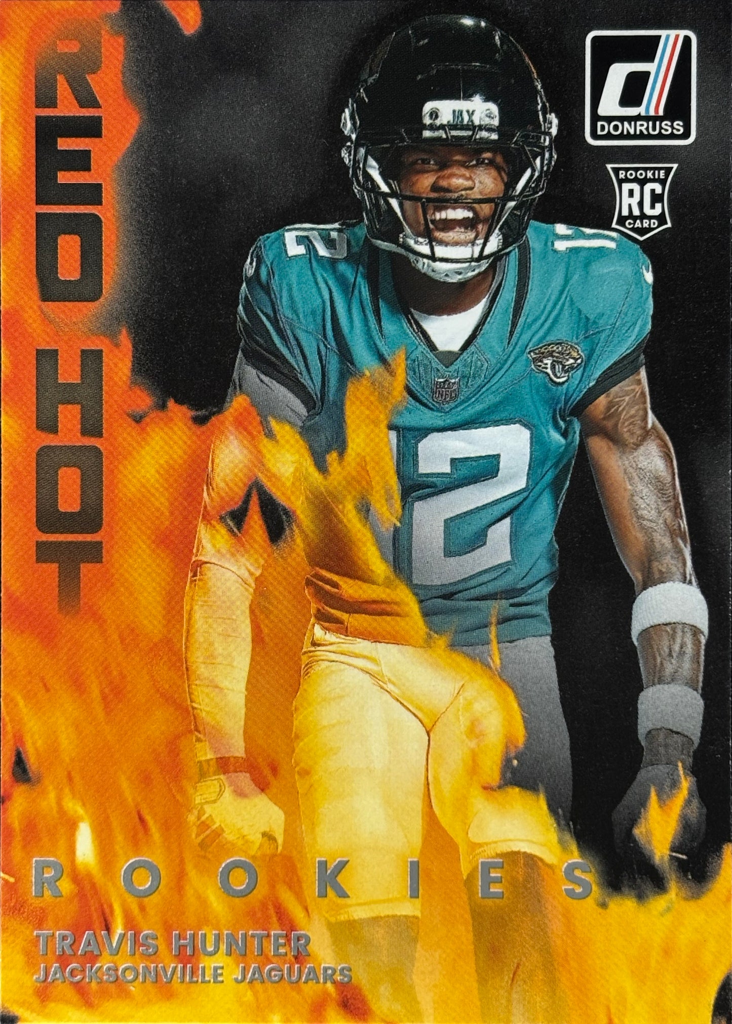 Travis Hunter Red Hot Rookies Jaguars Sports Card