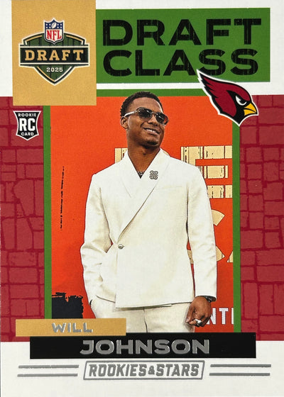Will Johnson Draft Class Rookies & Stars Cardinals Sports Card