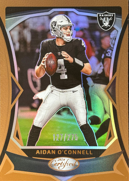 Aidan O’Connell Certified Bronze /275 Raiders