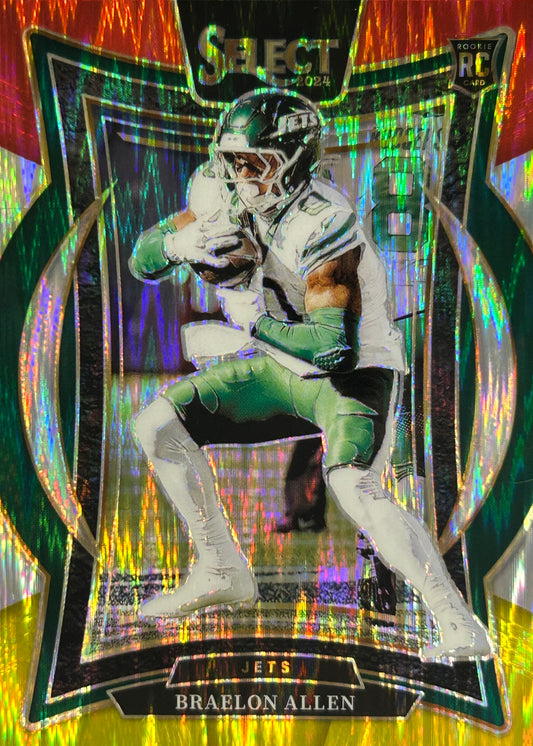 Braelon Allen Select Red Yellow Shock Rookie Jets