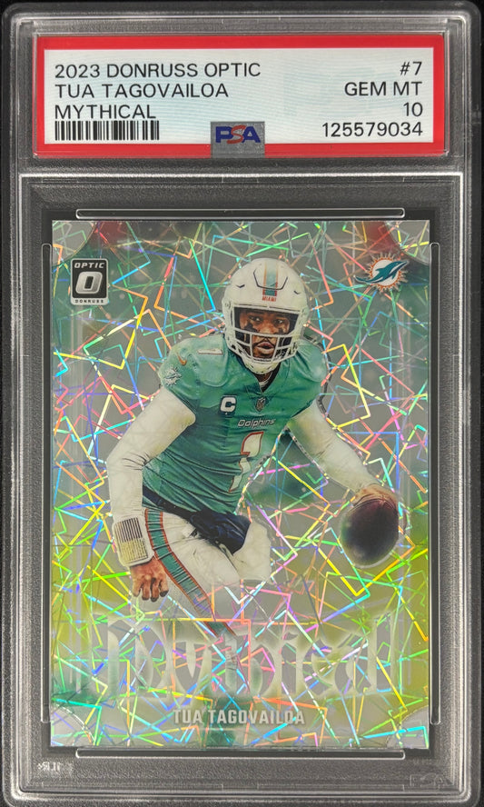 Tua Tagovailoa Optic Mythical PSA 10 Dolphins