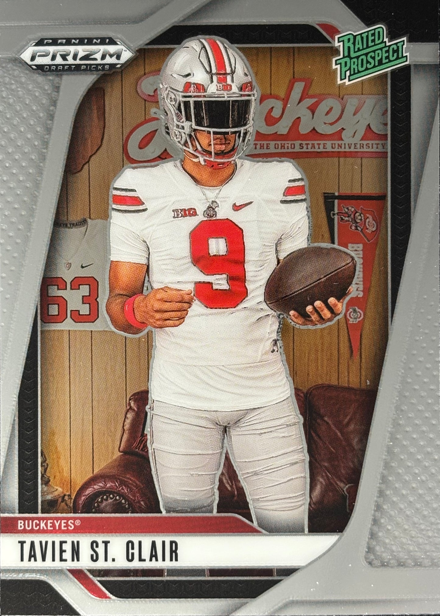 Tavien St. Clair Prizm Draft Rated Prospect Ohio State Sports Card