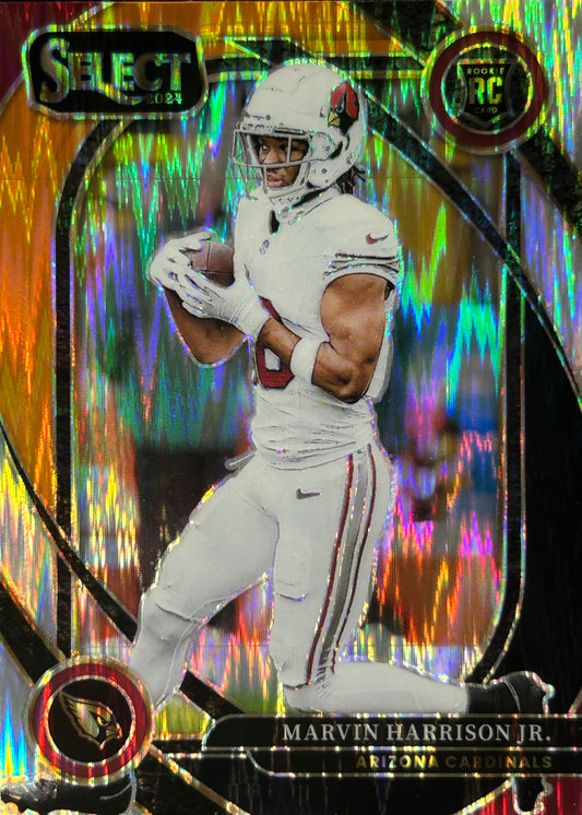 Marvin Harrison Jr. Select Orange Black Shock Rookie Cardinals