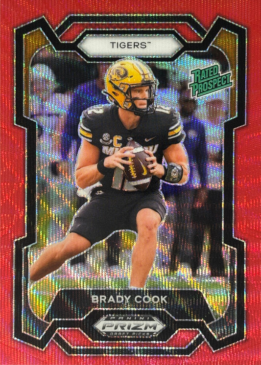 Brady Cook Prizm Draft Red Wave Rated Prospect Jets