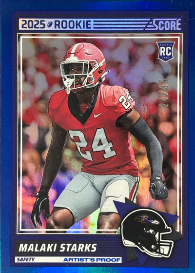 Malaki Starks Score Blue /35 Rookie Ravens