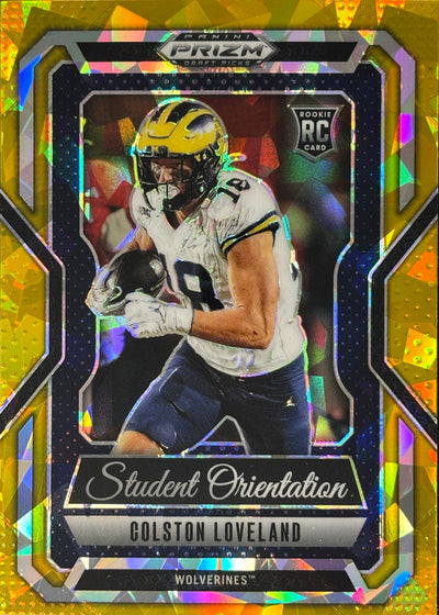Colston Loveland Prizm Draft Gold Ice Student Orientation Rookie Bears