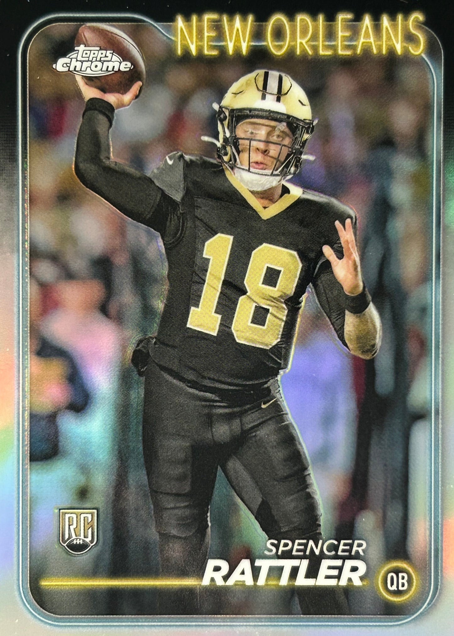 Spencer Rattler Topps Chrome Refractor Rookie Saints