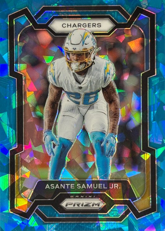 Asante Samuel Jr. Prizm Blue Ice /99 Chargers