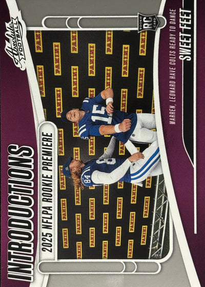 Tyler Warren Riley Leonard Sweet Feet Introductions Rookie Colts