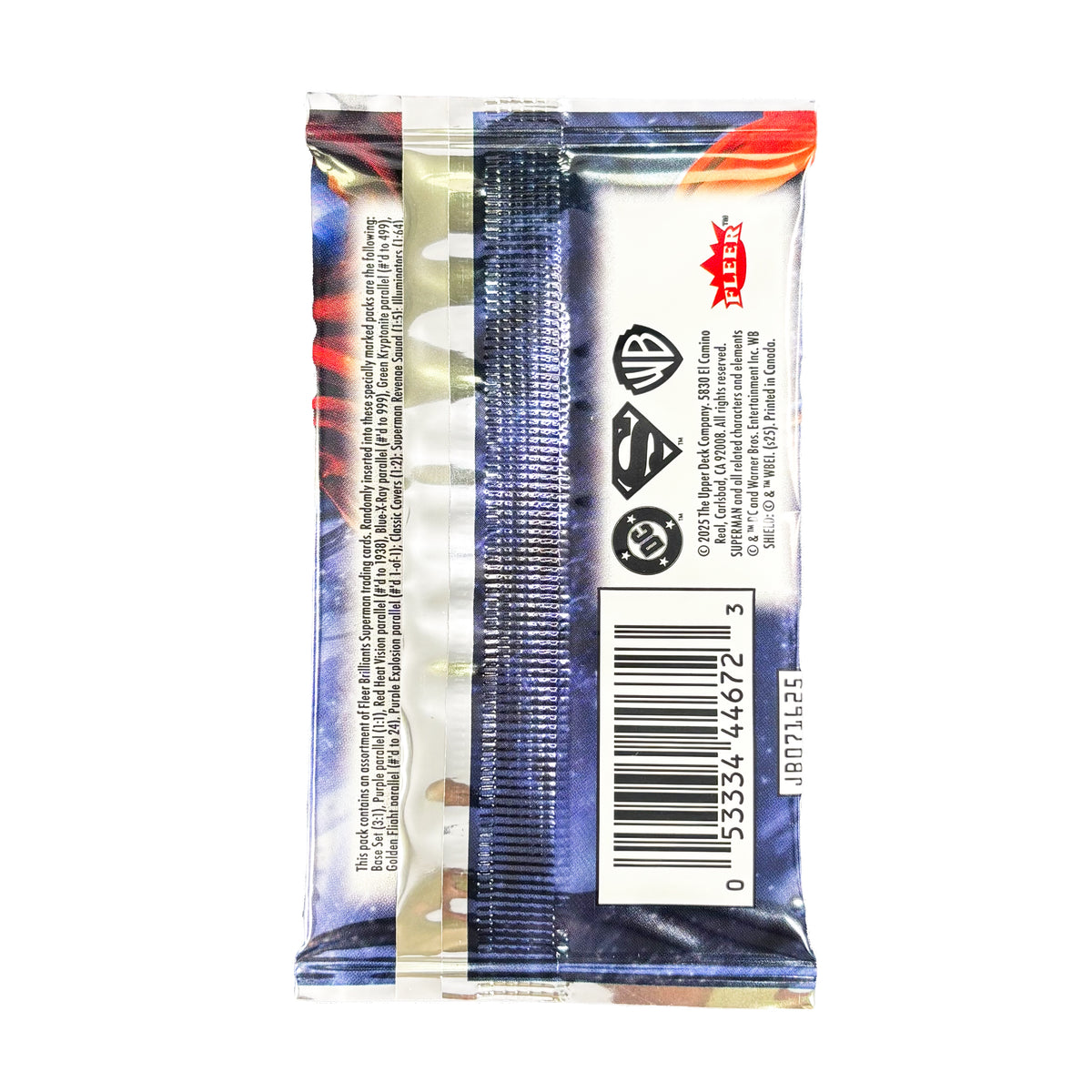 2025 Fleer Brillants Superman Pack Sports Card