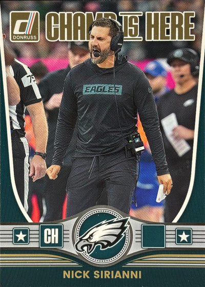Nick Sirianni Donruss Champ Is Here Eagles