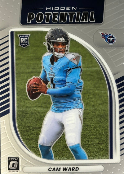 Cam Ward Optic Hidden Potential Rookie Titans Sports Card