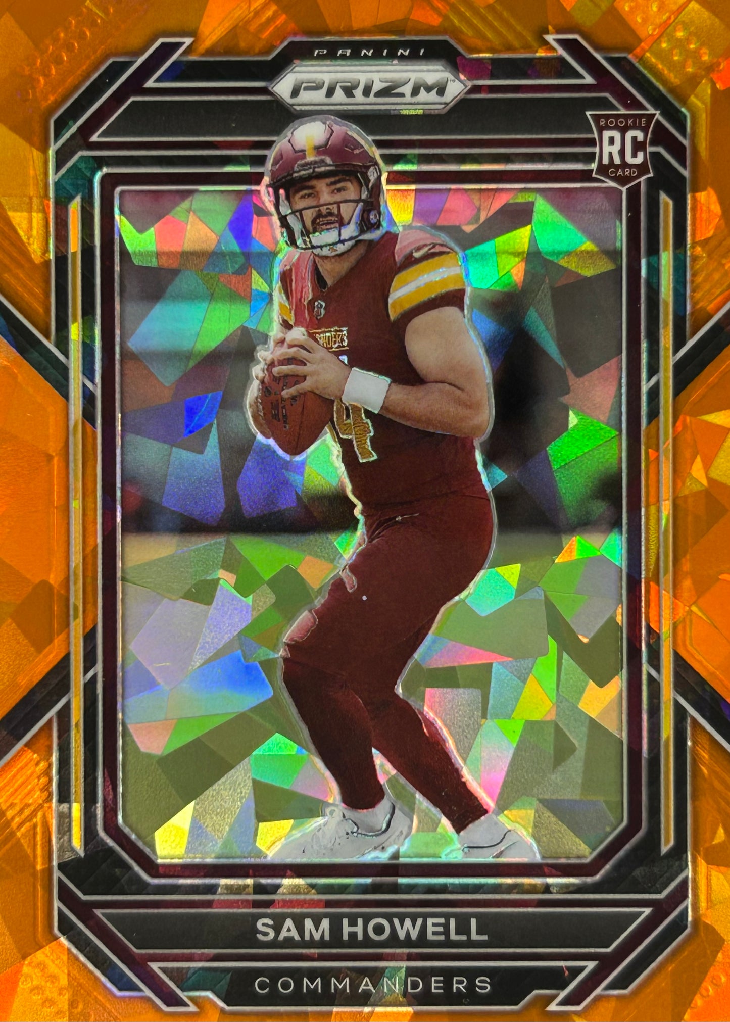 Sam Howell Prizm Orange Ice Rookie Commanders
