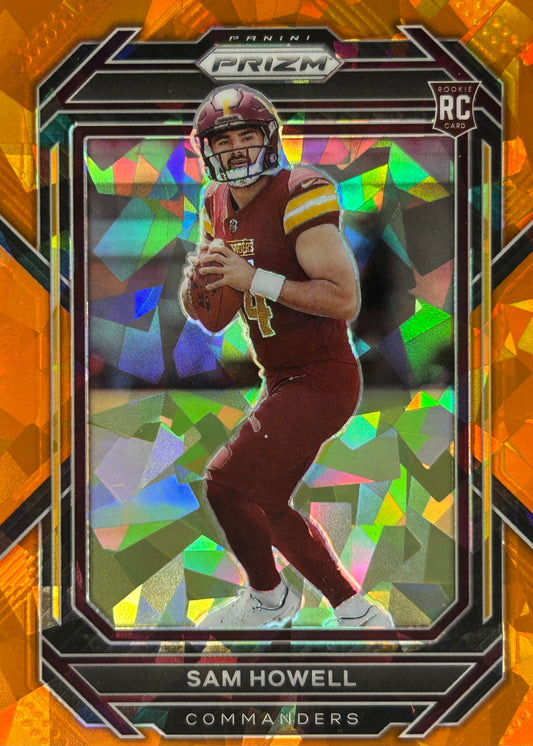 Sam Howell Prizm Orange Ice Rookie Commanders