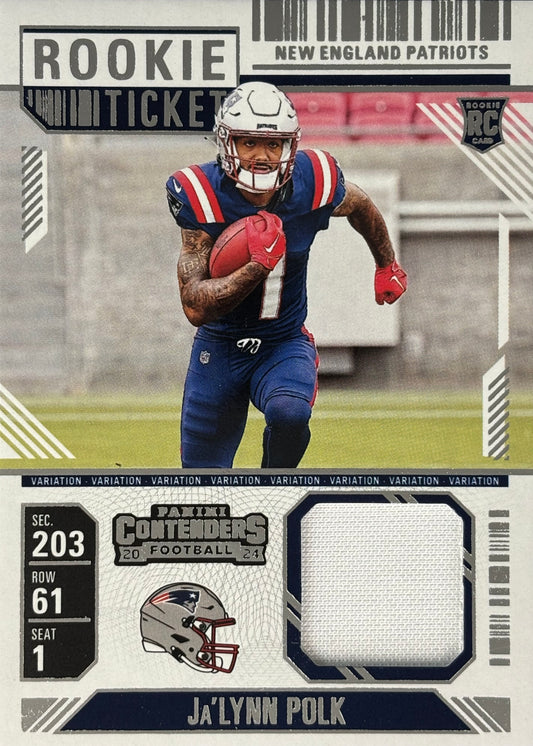 Ja’Lynn Polk Contenders Rookie Ticket Patch Patriots