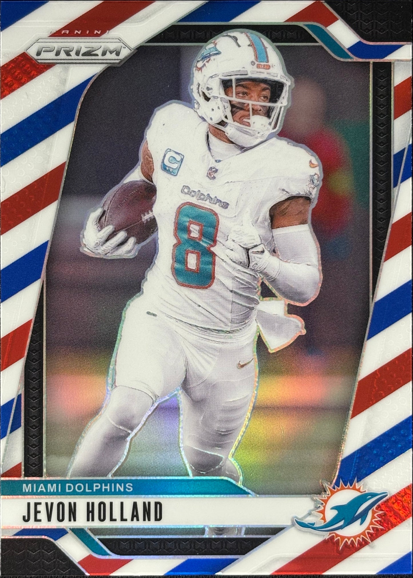 Jevon Holland Prizm Red White Blue Dolphins