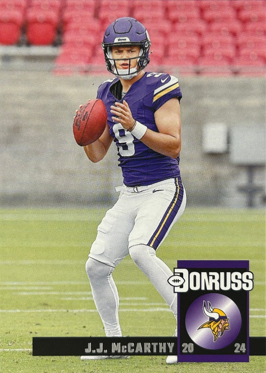 JJ McCarthy Donruss Insert Rookie Vikings