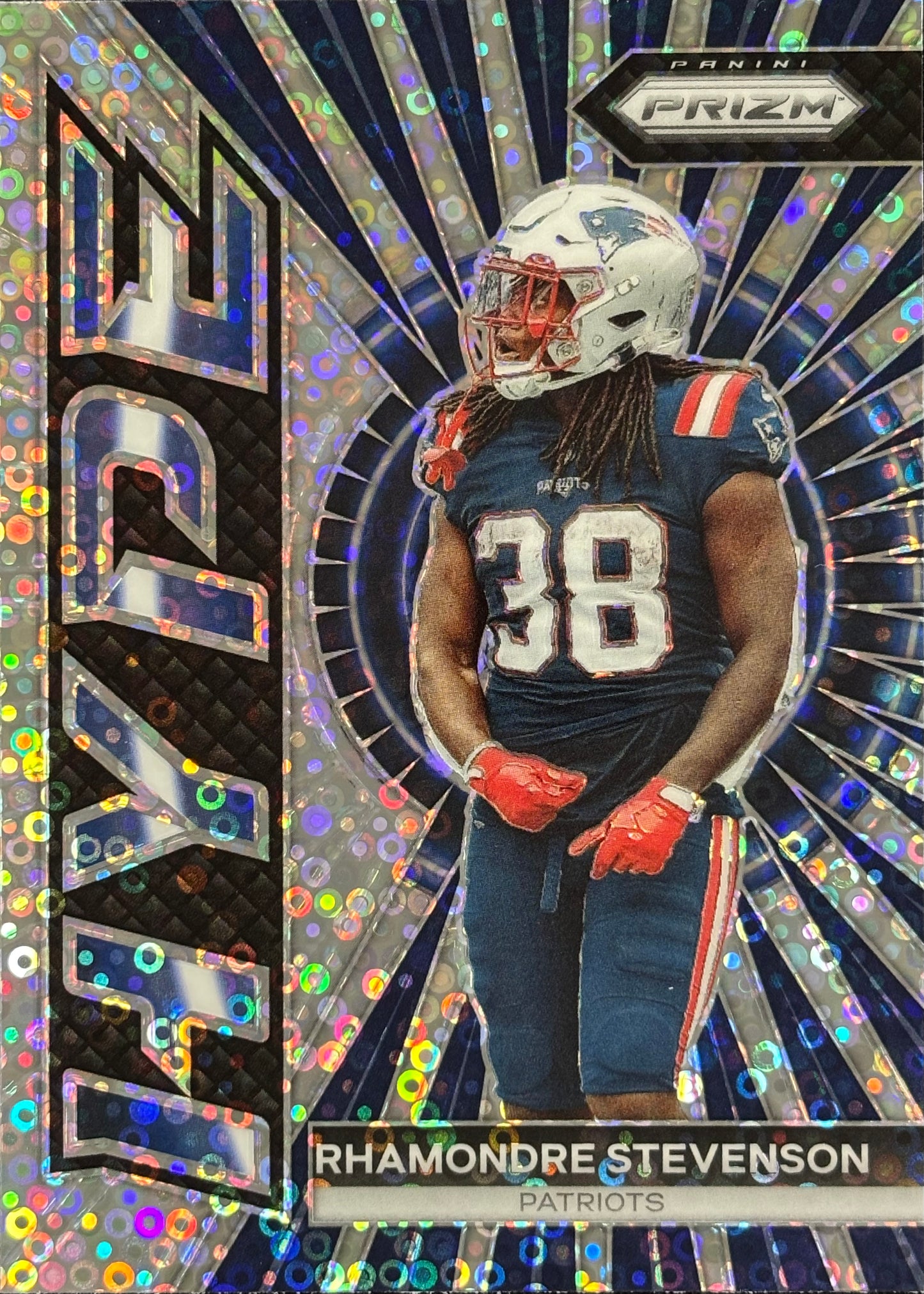 Rhamondre Stevenson Prizm Hype No Huddle Patriots