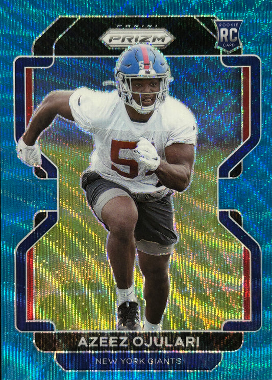 Azeez Ojulari Prizm Blue Wave /199 Rookie Giants