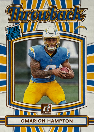 Omarion Hampton Throwback Rookie Chargers