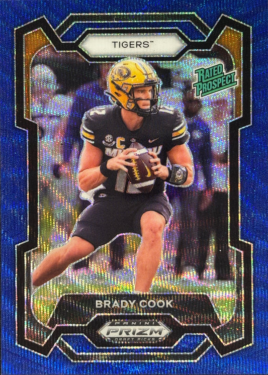 Brady Cook Prizm Draft Blue Wave /249 Rated Prospect Jets