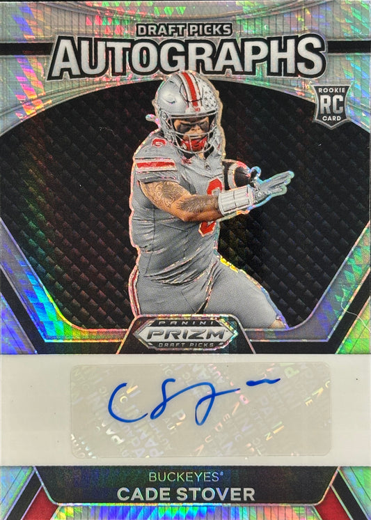 Cade Stover Prizm Draft Hyper Auto Rookie Texans