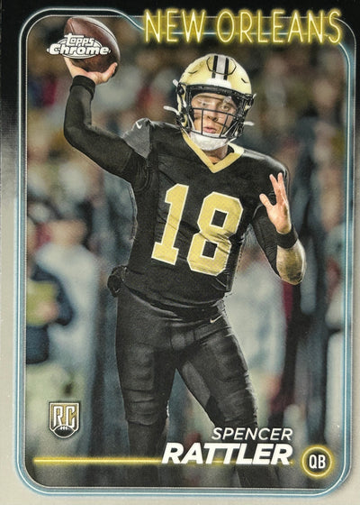 Spencer Rattler Topps Chrome Rookie Saints