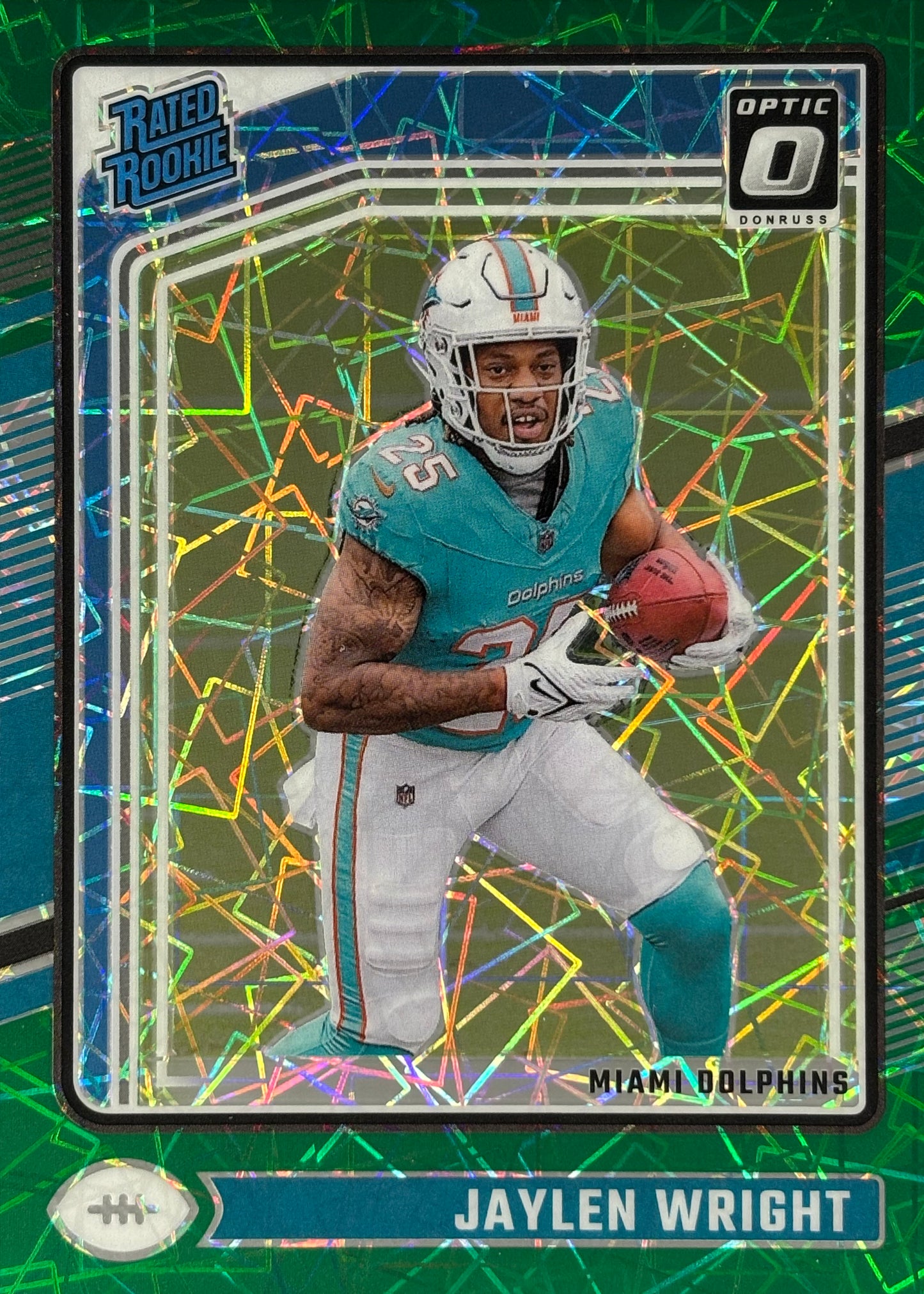 Jaylin Wright Optic Green Velocity Rookie Dolphins