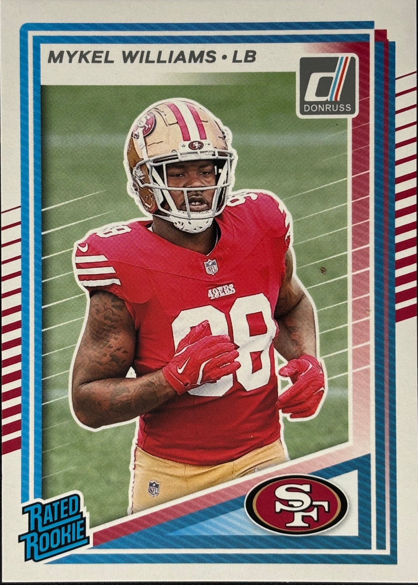 Mykel Williams Donruss Rated Rookie 49ers Sports Card