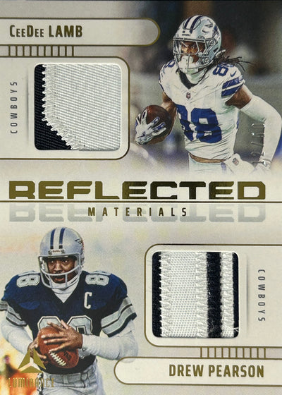 Ceedee Lamb Drew Pearson Reflected Dual Patch /50 Cowboys