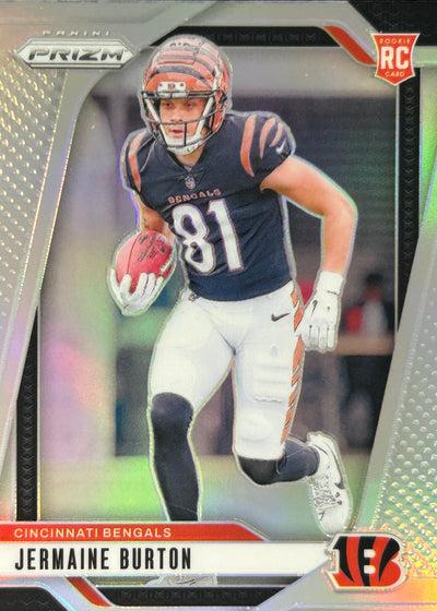 Jermaine Burton Prizm Silver Rookie Bengals Sports Card