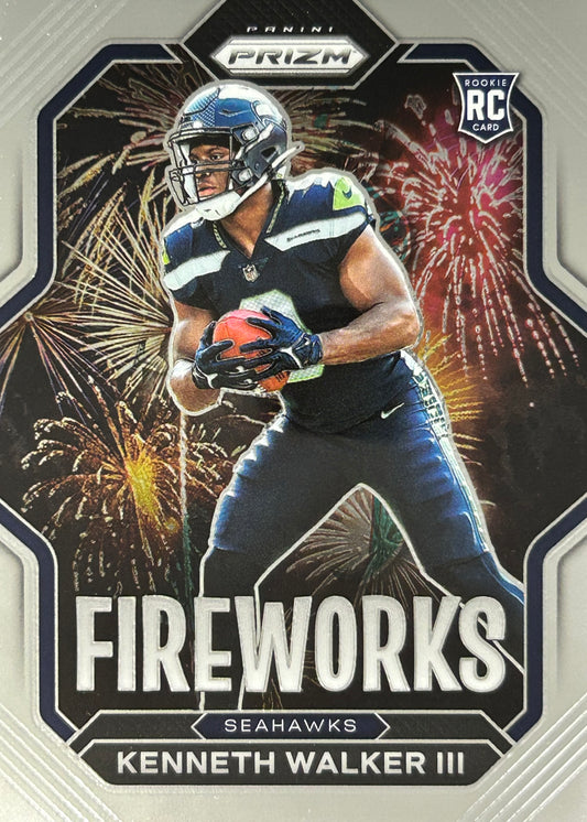 Kenneth Walker Prizm Fireworks Rookie Seahawks