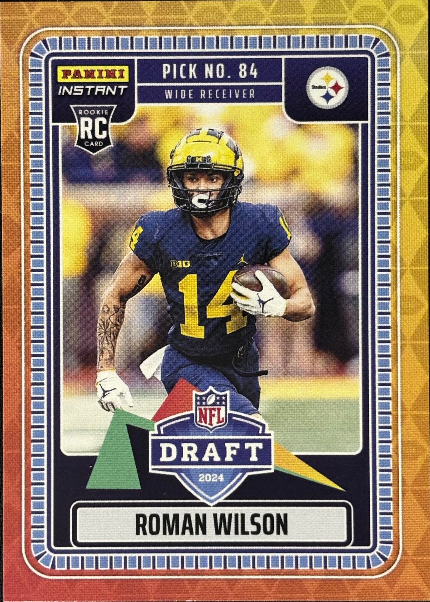 Roman Wilson Panini Instant Draft /875 Rookie Steelers