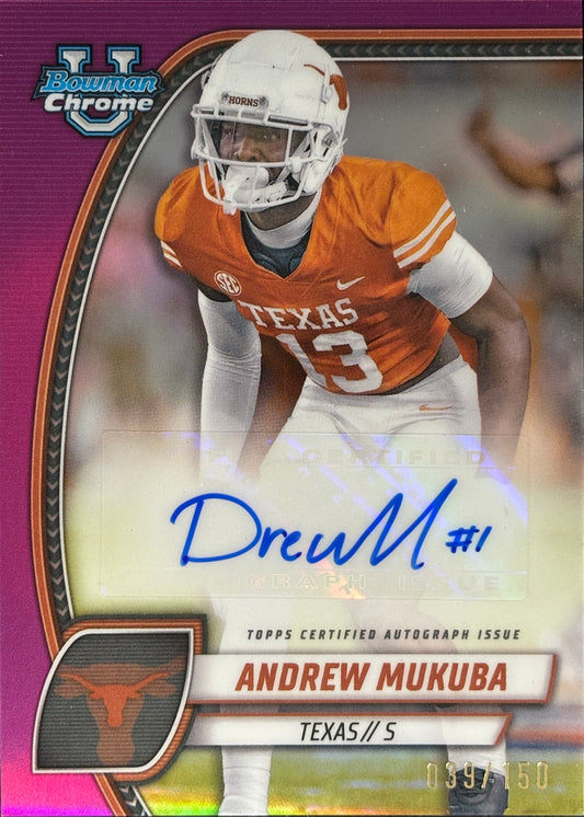 Andrew Mukuba Bowman U Chrome Auto /150