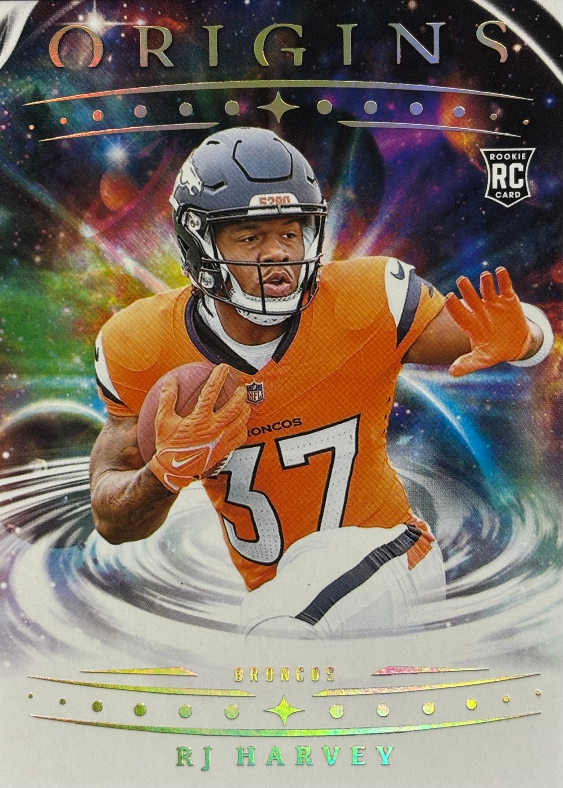 RJ Harvey Origins Rookie Broncos Sports Card