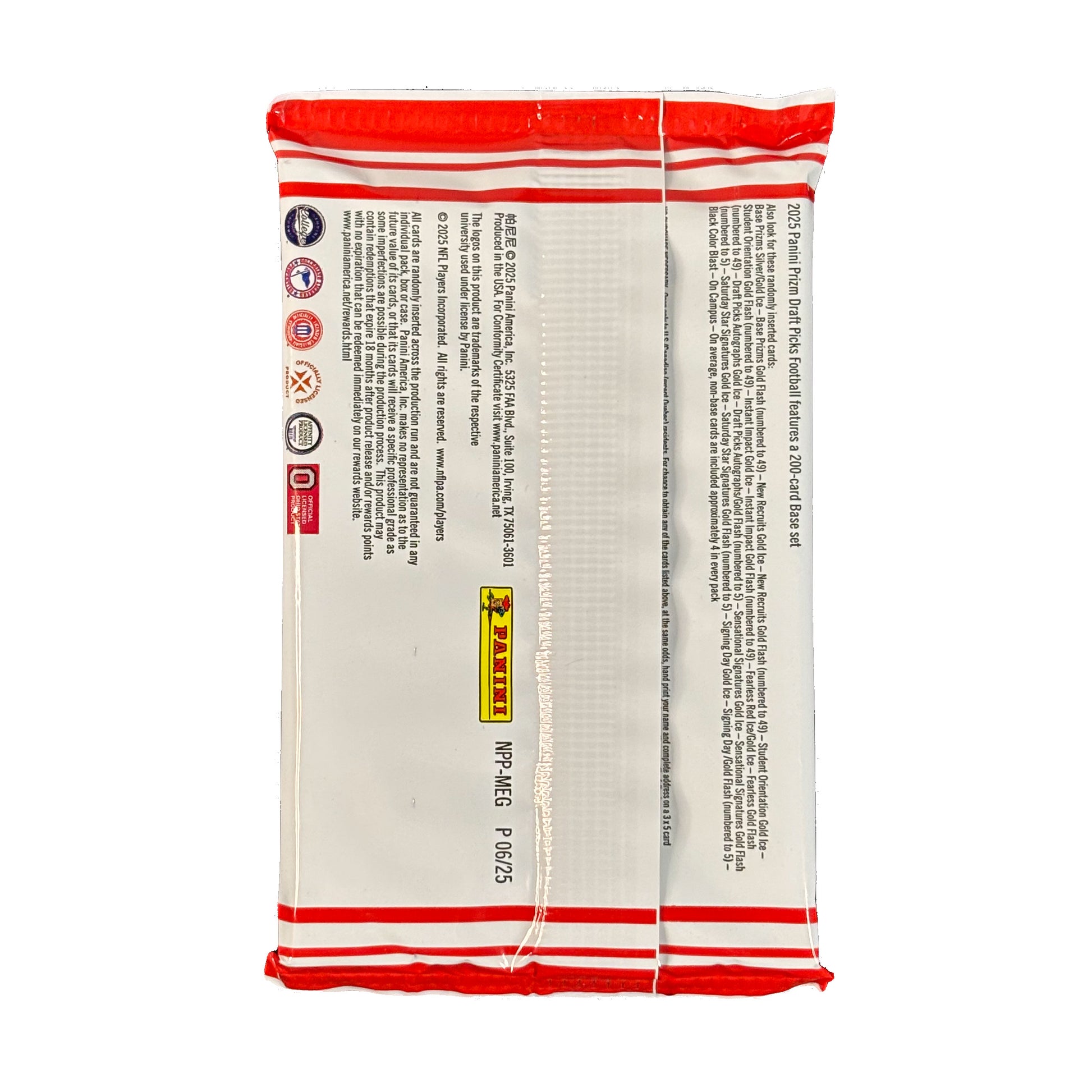 2025 Panini Prizm Draft Football Mega Pack Sports Card