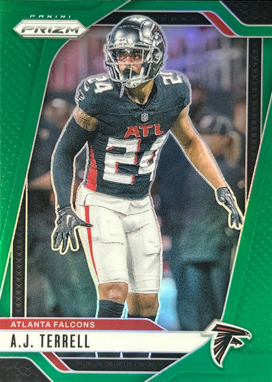 AJ Terrell Prizm Green Falcons