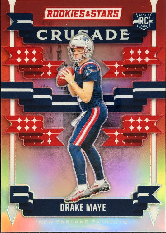 Drake Maye Crusade Red /99 Rookie Patriots