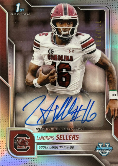 *Damaged* LaNorris Sellers Bowman U Chrome Refractor Auto /299