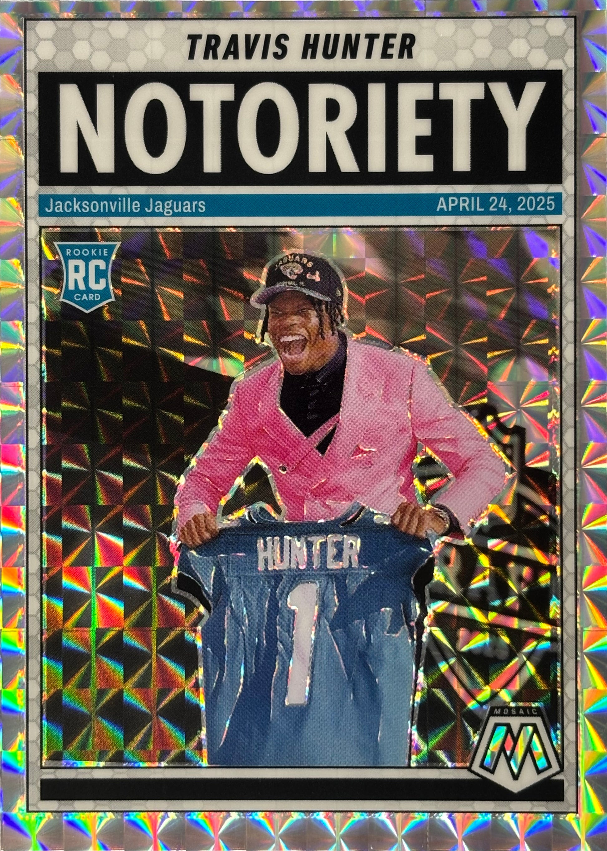 Travis Hunter Notoriety Prizm Rookie Jaguars Sports Card