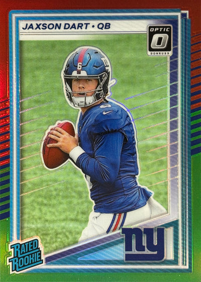 Jaxson Dart Optic-Preview Red Green Rookie Giants