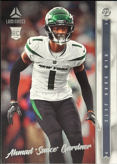 Ahmad “Sauce” Gardner Chronicles Luminance Rookie Sports Card