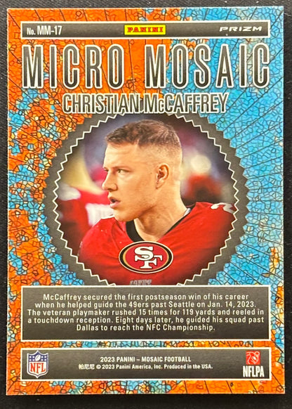 *Damaged* Christian McCaffrey 2023 Mosaic Micro Mosaic 49ers