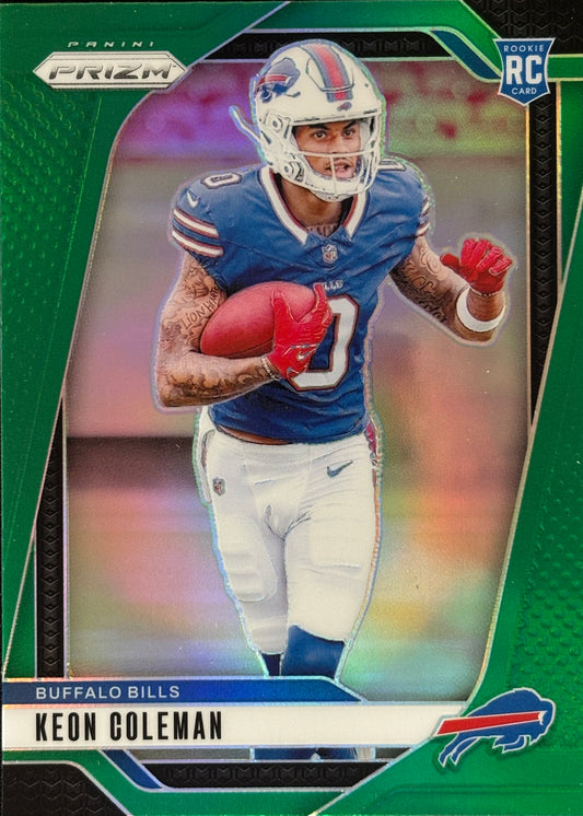 Keon Coleman Prizm Green Rookie Bills