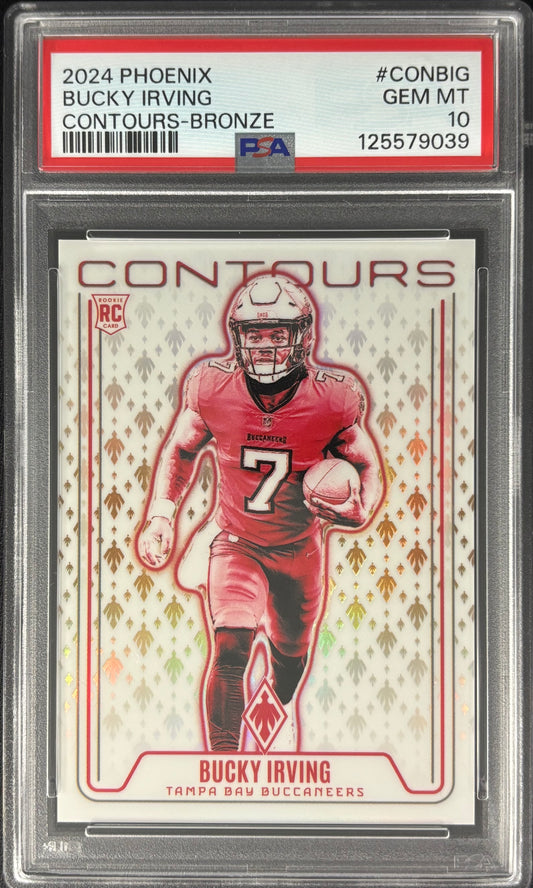 Bucky Irving Contours Bronze /75 PSA 10 Rookie Buccaneers