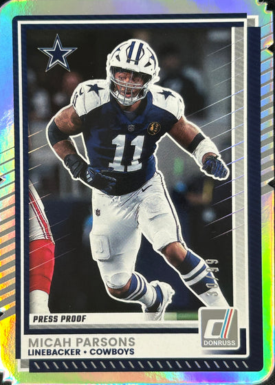 Micah Parsons Donruss Die-Cut /99 Cowboys Packers